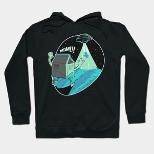 Funny UFO Cow Abduction Hoodie